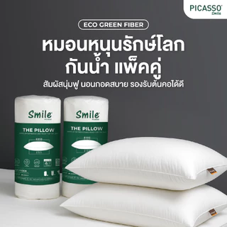Smile by Picasso หมอนหนุนอีโค่กรีน ไฟเบอร์ (แพ็คคู่) 2 ใบ
