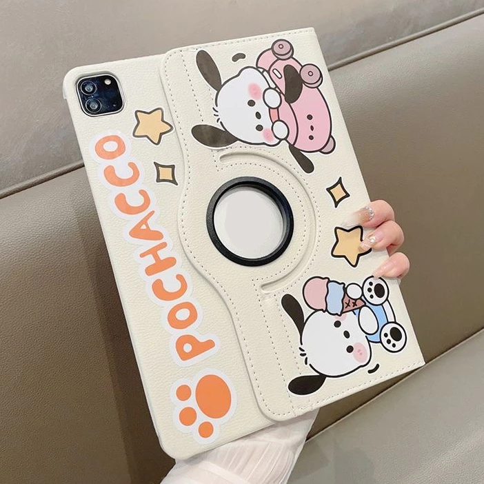 360.เคสฝาพับ หมุนได้ 360° สำหรับ Samsung Tab A9 Plus/Tab A7 lite/Tab S6 lite/Tab A11 S9 FE S9FE S7 S8 เคสหนัง ลายการ์ตูน