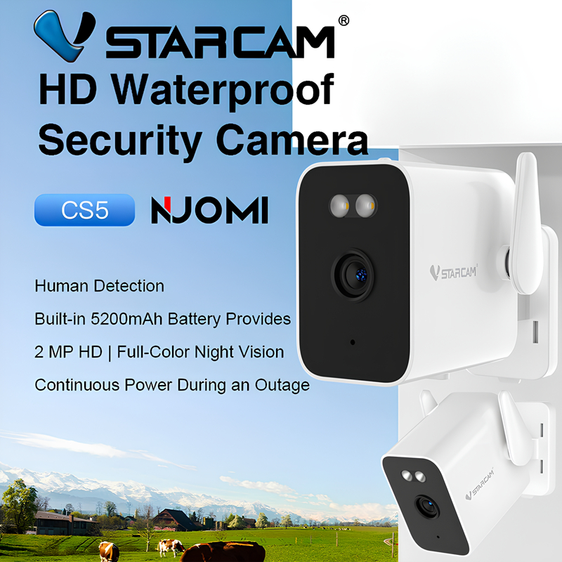 VSTARCAM CS5 WiFi FULL HD 1080P 2MP กล้องวงจรปิด มุมมองกว้าง ภาพคมชัด Ai Security Camera Outdoor
