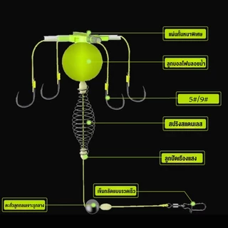 ตระกร้อตกปลาแบบทุ่นลอยใต้น้ำ ชุดตกปลา Anti Winding Float Line Group Feeder Sinker Fishing Tackle ใหม่