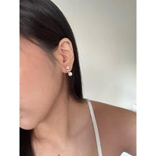 Trophies.co - Starlight pearl earrings (gold/silver/rosegold) ต่างหูดาวไข่มุก ต่างหูดาว ต่างหูมุก