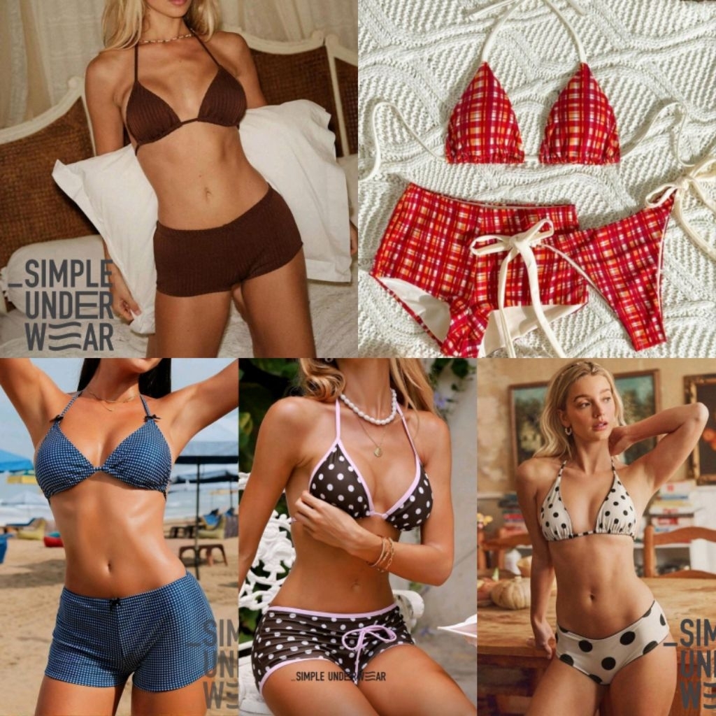 153,183,,451,461,463 , 483 Simple Underwear bikini ชุดว่ายน้ำบิกินี่ วินเทจส ใส่แล้วดูหรู เซ็กซี่เบาๆ ใส่กระชับ