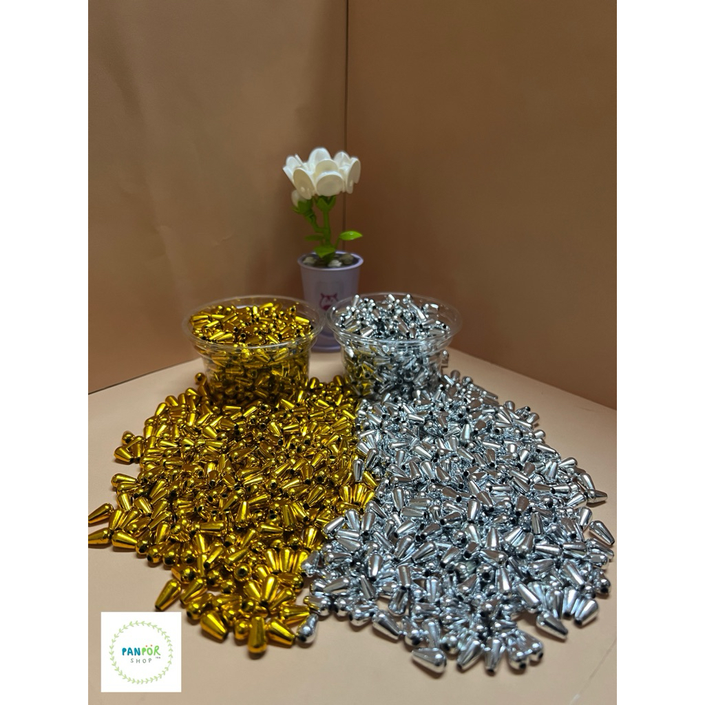 ลูกปัดหยดน้ำ 6*10 มิล บรรจุ 100 เม็ด (พร้อมส่ง)