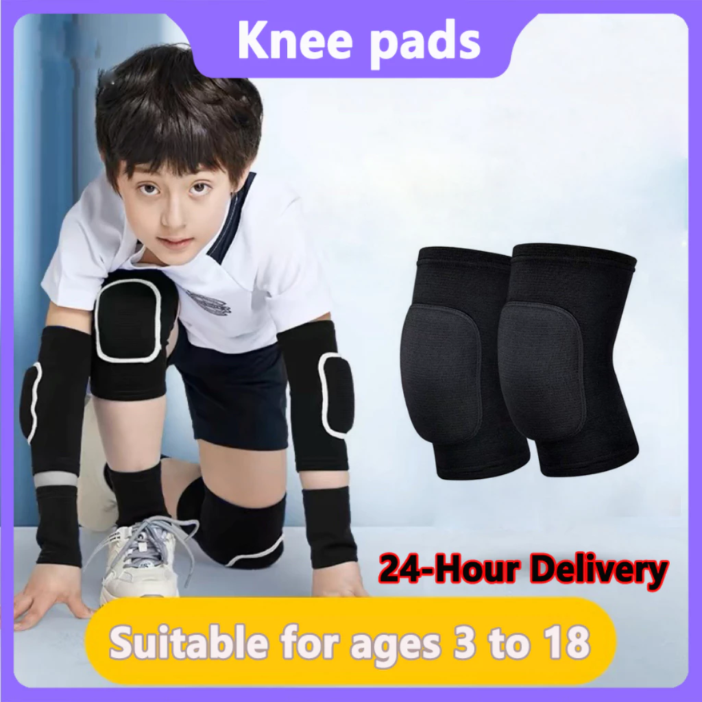 สนับศอกเข้า 2-in-1 – สำหรับเด็ก 3-18 ปี เล่นบาสเก็ตบอล วอลเลย์บอล ฟุตบอล ป้องกันบาดเจ็บ