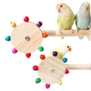 ของเล่นนกแก้ว ของเล่นนก ของตกแต่งกรง พร้อมลูกบอลหมุนได้ ของเ…