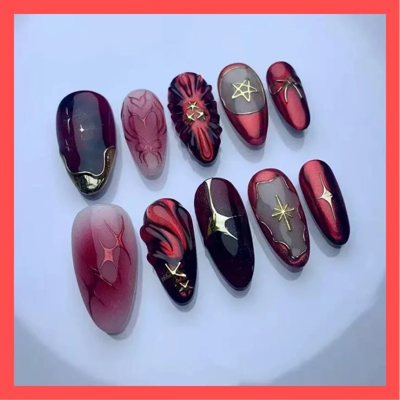 【สินค้าใหม่W2027] พร้อมส่งในไทย แฟลชเจาะเล็บปลอม เล็บปลอมกันน้ำ กล่องละ 24 ชิ้น เล็บปลอมสำเร็จรูป