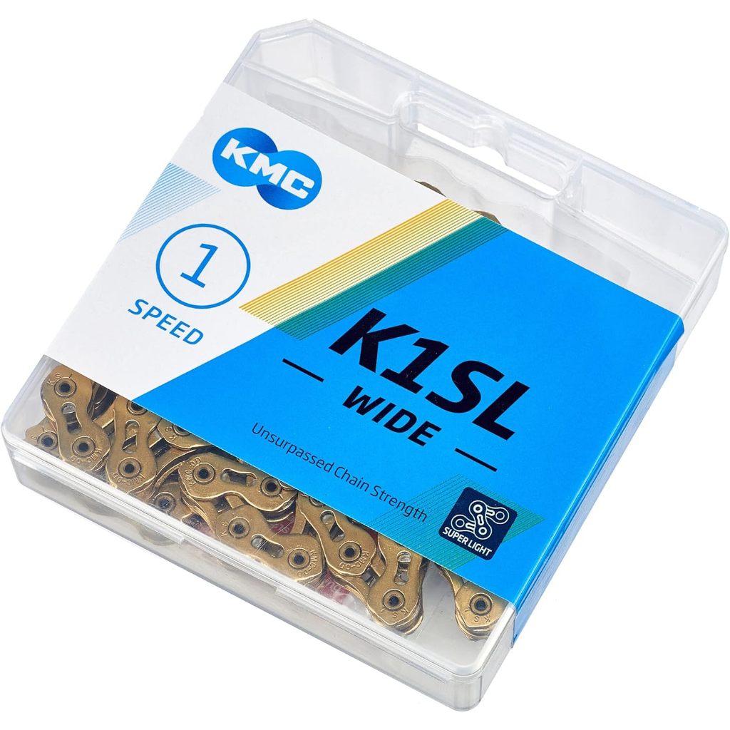 โซ่ BMX โซ่จักรยาน BMX  KMC K1SL wide สีทอง น้ำหนักเบาสำหรับสายจี๊ด