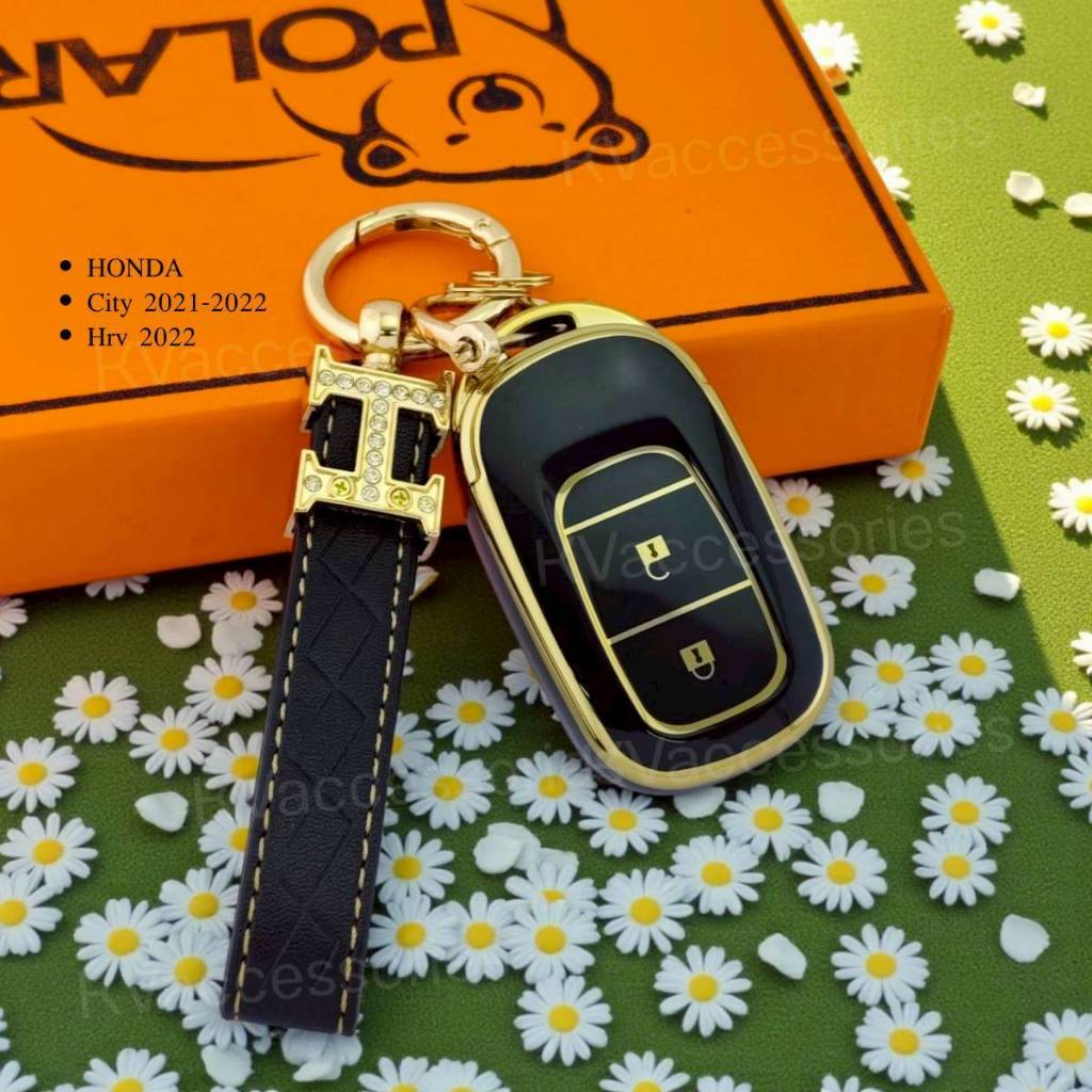 เคสกุญแจรถยนต์ Honda City 2021-2022 / Hrv 2022 เคสฟรุ่งฟริ้งพร้อมพวงกุญแจ