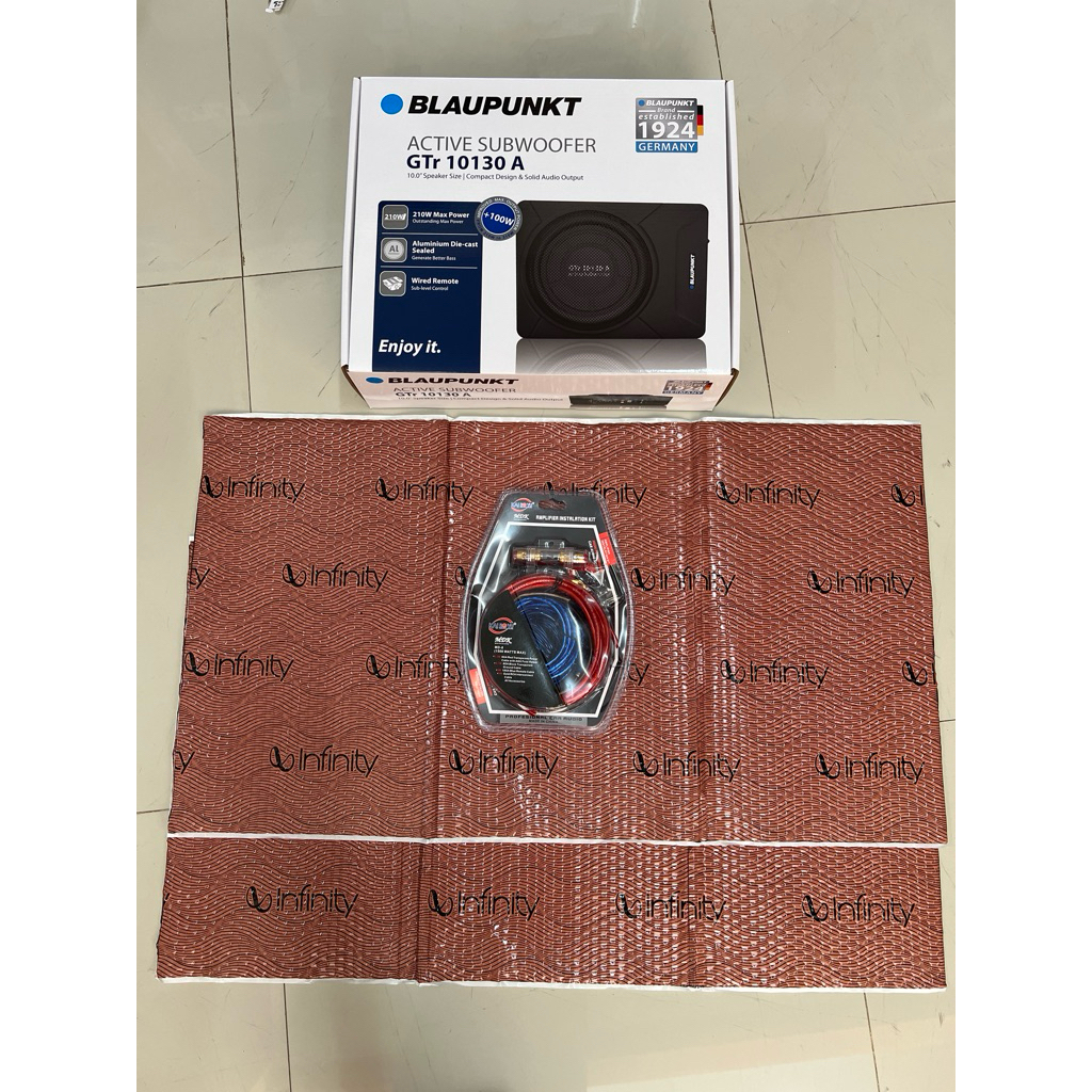 ชุดละ 5669บาท 10“ Subbox Blaupunkt 1ตัว แด็มฝอย infinity 2แผ่น ชุดสายติดตั้ง 1ชุด ลำโพงติดรถยนต์