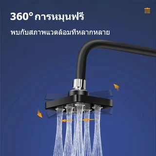 หัวฝักบัว ฝักบัวอาบน้ำ Rain Shower เรนชาวเวอร์ แรงดันสูง หน้ากว้าง น้ำแรง รูซิลิโคนทำความสะอาดง่าย