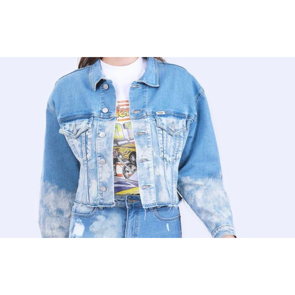 Jacketยีนส์ผู้หญิง Wrangler ทรง Crop น่ารักมาก