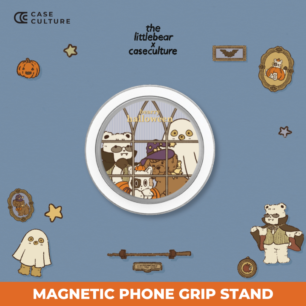 Magnetic Phone Grip Stand ลายใหม่! Halloween The Little Bear x CC ❤️ แบรนด์ Case Culture