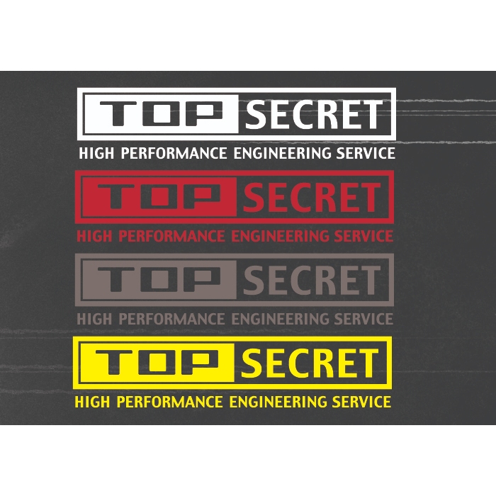 สติ๊กเกอร์ TOP SECRET PVC สติ๊กเกอร์ไดคัท ทนแดด ทนฝน