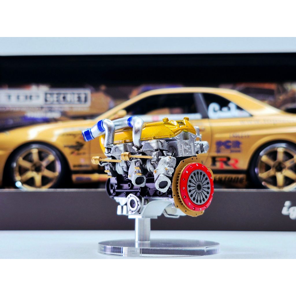 TOP SECRET 34GT-R (BNR34) Gold Edition + RB26 Engine Limited Collectible 1:18 (Ignition Model) #ท้ายใบหยก - รูปที่ 6