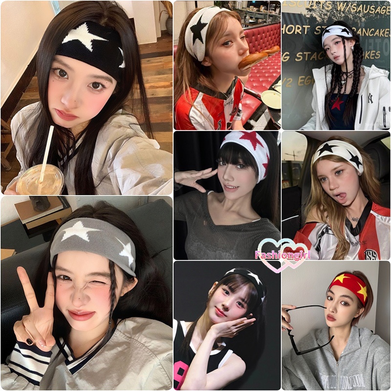 Fashion girl⭐⭐ยางรัดผมสไตล์สปอร์ต ยางรัดผมถัก ลายดาว สไตล์แฟชั่น ยืดหยุ่น สวมใส่สบาย ราคาถูกที่สุด