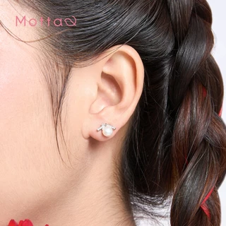 Motta Pearl Crush Online Exclusive ต่างหูติดหู ประดับมุกดีไซน์เรียบหรู แฟชั่น ใส่ออกงาน Nickel Free