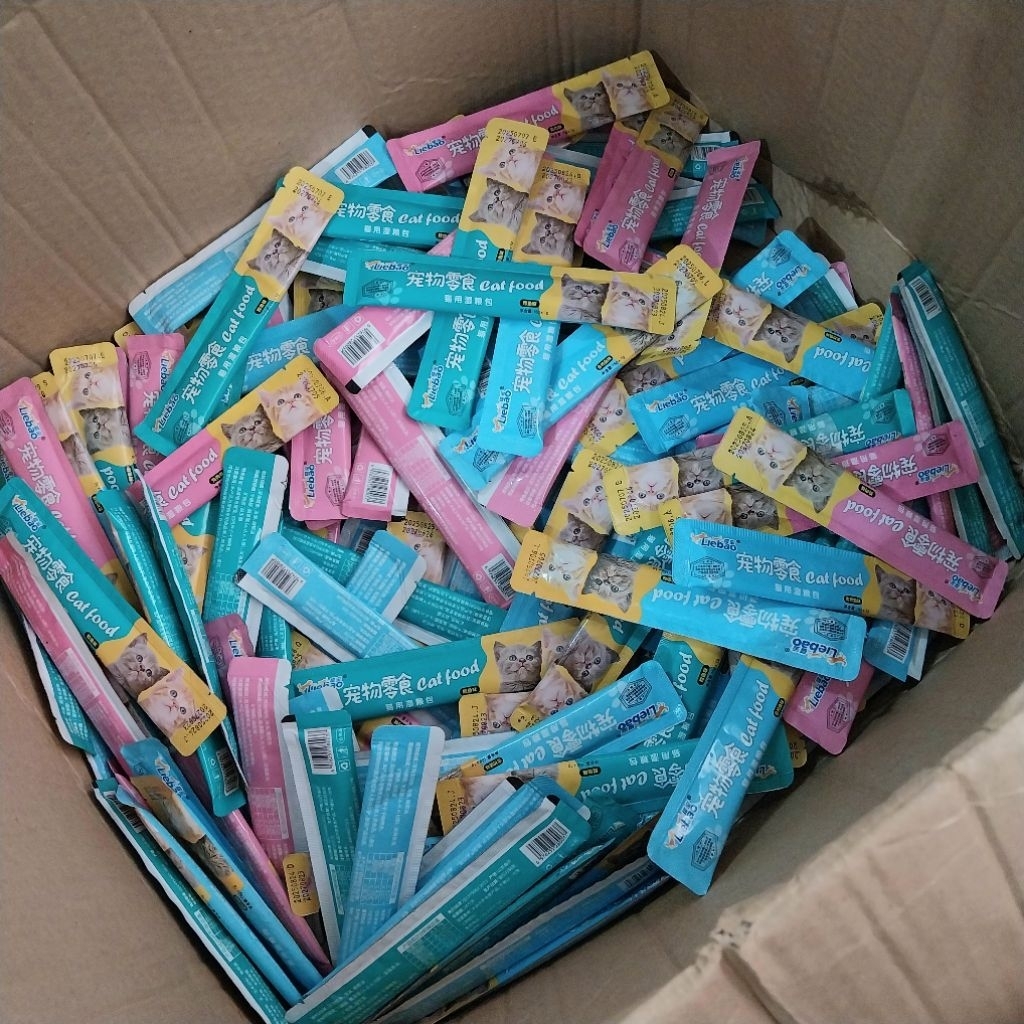 🚚ขนมแมวเลีย Cat Food คัดสรรคุณภาพที่น้องแมวชอบ 50ซอง45บาท(คละรส)