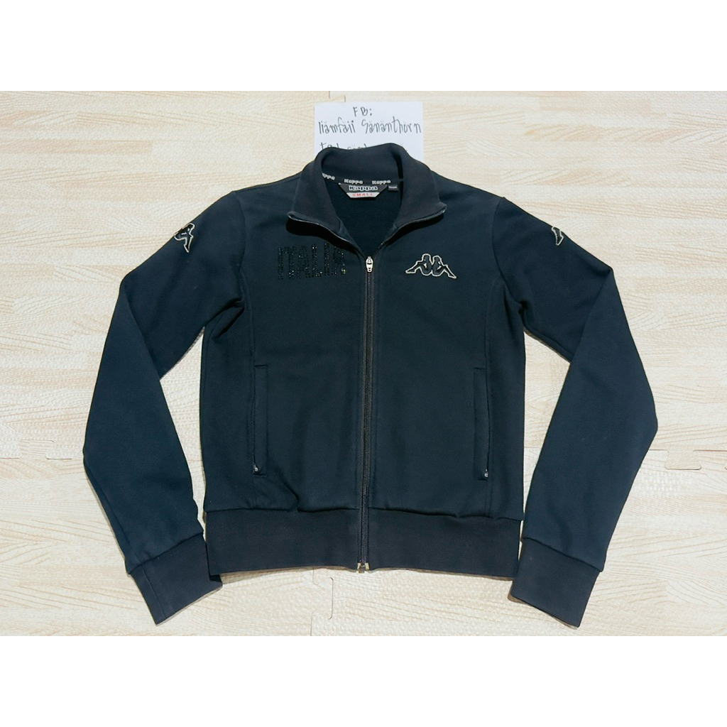 Used‼️Jacket Kappa Size S สีดำ🖤 ของแท้จากShop💯%