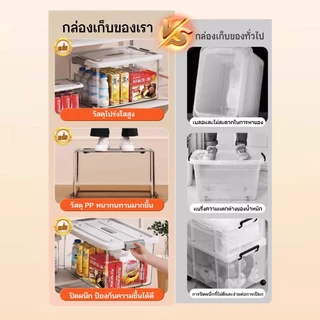 กล่องเก็บของ กล่องพลาสติก กล่องเก็บของมีฝาปิด มีให้เลือก5ขนาด แบบอเนกประสงค์ แรงแบริ่งที่แข็งแกร่ง วัสดุ ชPP