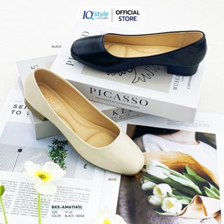 IQ STYLE รองเท้าคัทชูผู้หญิง ทรงปลายมน (สูง1นิ้ว) รหัสBK8-AM…