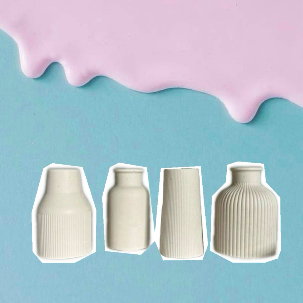 แจกัน (ปูนปลาสเตอร์) สินค้ายังไม่ผ่านการเคลือบเงา