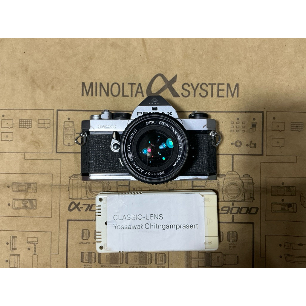 Pentax MX กล้องฟิล์มกลไก SLR ทรงคลาสสิก พร้อมเลนส์ Pentax K