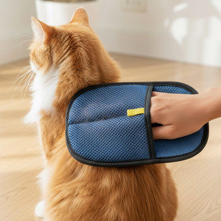 ถุงมือกําจัดขนสําหรับสัตว์เลี้ยง ถุงมือแปรงกําจัดขน ถุงมือกำ…