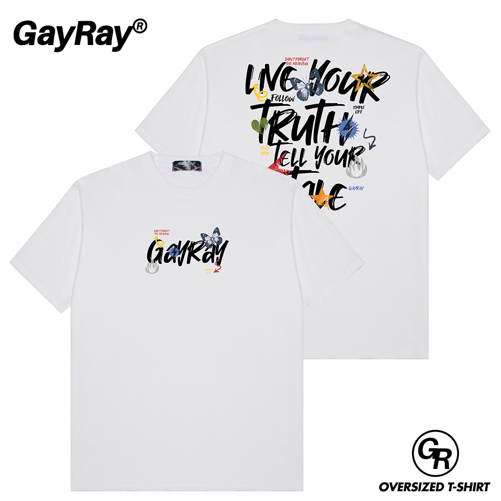 GayRay ⎰truth⎱  เสื้อยืดโอเวอร์ไซส์ Cotton 100% นุ่่ม ใส่สบาย