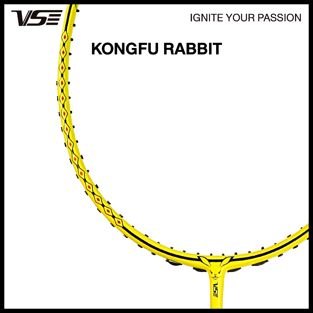 VS ไม้แบดมินตัน รุ่น Kongfu Rabbit แถมกริปคละสี+เอ็น+ซอง *ขึ้นเอ็น กรุณากดที่ตัวเลือกขึ้นเอ็นเท่านั้น* — صورة 2