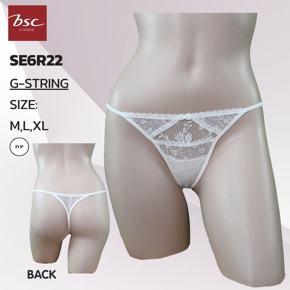 BSC กางเกงชั้นใน แบรนด์ดัง ของแท้ เกรดA รูปแบบ G -Sting Sexi ผ้ายืดพิมพ์ลาย SE0150U (SE6R22) LM IVP