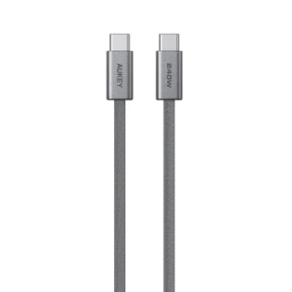 [สำหรับ Samsung S26] AUKEY สายชาร์จเร็ว 240W 5A USB-C to USB-C PD สายถัก DTY | CB-DCC241/CB-DCC242