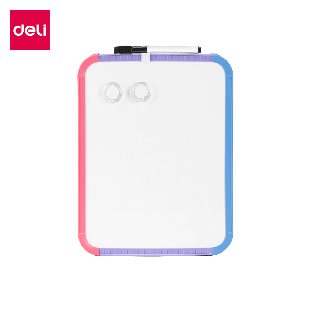 Deli กระดาน กระดานไวท์บอร์ดมินิ ขนาด30 x 23 ซม. เขียนลื่น ลบง่าย พกพาสะดวก Whiteboard