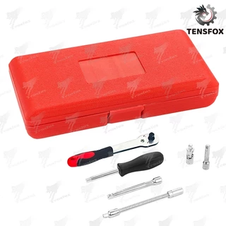 Tensfox ชุดเครื่องมือ ชุดบล็อค ชุดประแจบล็อก 46ชิ้น ขนาด 1/4 Socket Set ชุดเครื่องมือช่าง ชุดประแจซ่อมรถ