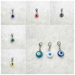 Charm >> จี้ EVIL EYE 🧿 ที่ห้อยมือถือ ที่ห้อยโทรศัพท์ ที่ห้อยกระเป๋า พวงกุญแจ เครื่องรางปกป้อง ของขวัญปัจฉิม Pendant