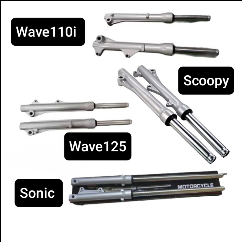 แกนโช๊คหน้า กระบอกโช๊ค ชุดโช๊คหน้า เดิม โช๊คหน้า Wave110i Wave125 Sonic Scoopy มอเตอร์ไซค์ Motorcycl