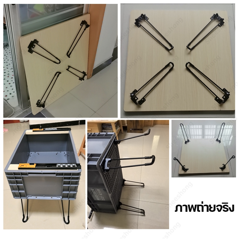 ขาหนีบโต๊ะญี่ปุ่น ขาโต๊ะพับได้  (ยาว20/32/43/51CM )แถมน๊อตฟรี แบบDIY อะไหล่ - รูปที่ 3