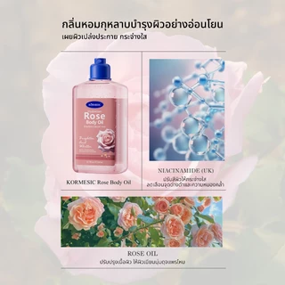 KORMESICน้ำมันบำรุงผิวกายให้ความชุ่มชื้นด้วยผิวมะพร้าว, การดูแลผิว, 260ml มี 3 กลิ่นให้เลือก กลิ่นหอมติดทนนาน
