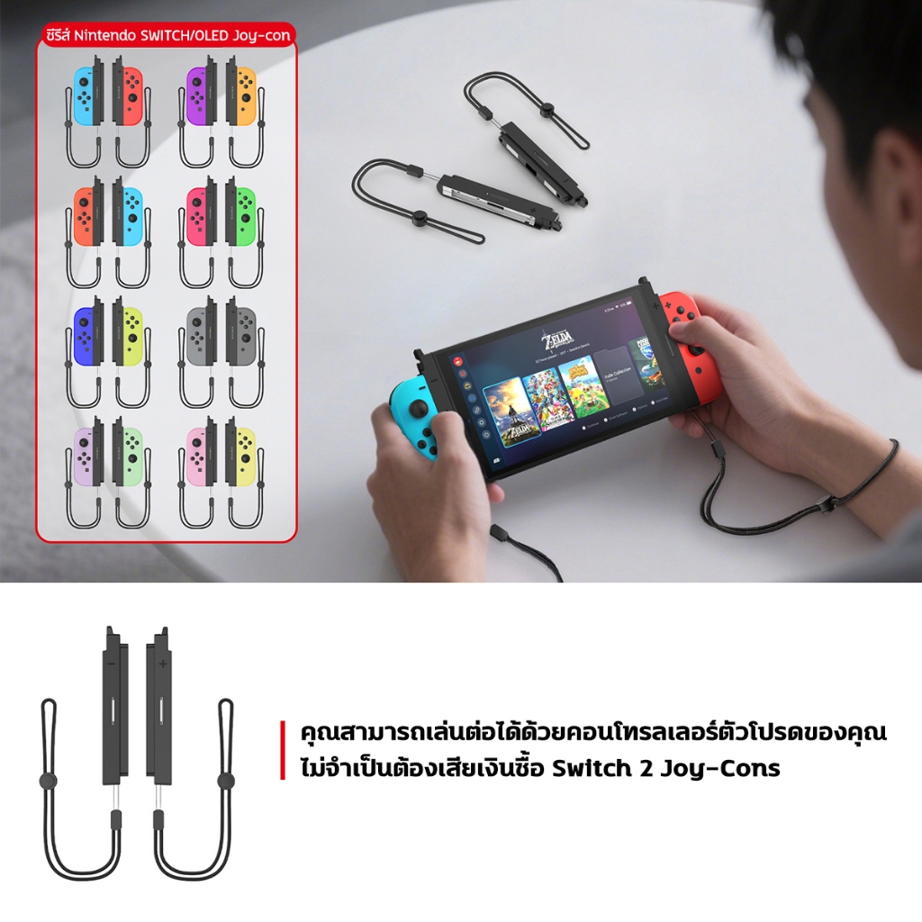 อะแดปเตอร์โฮสต์ Switch/OLED รุ่นแรกสำหรับคอนโทรลเลอร์ Nintendo Switch 2 รุ่นที่สอง ขั้วต่อด้ามจับ Switch ด้านซ้ายและขวา ราคา ถูกที่สุด ดีลบีเคเค แกลเลอรีภาพที่ 3