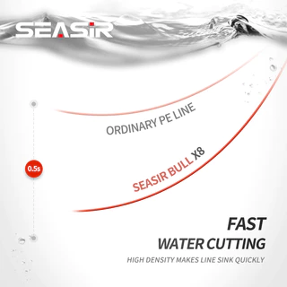 SEASIR RED 8 Strands PE สายญี่ปุ่นคุณภาพ 8 Braided Multifilament สายตกปลา 150 เมตร 12-50LB อัพเกรด Stength สูง