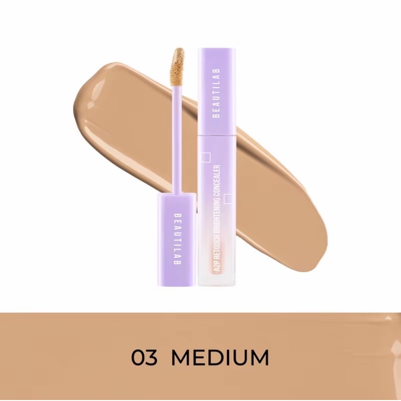 BEAUTILAB A 2P Brightening Concealer 03 Medium คอนซีลเลอร์ ปกปิดใต้ตาคล้ำ ใต้ตาไบรท์