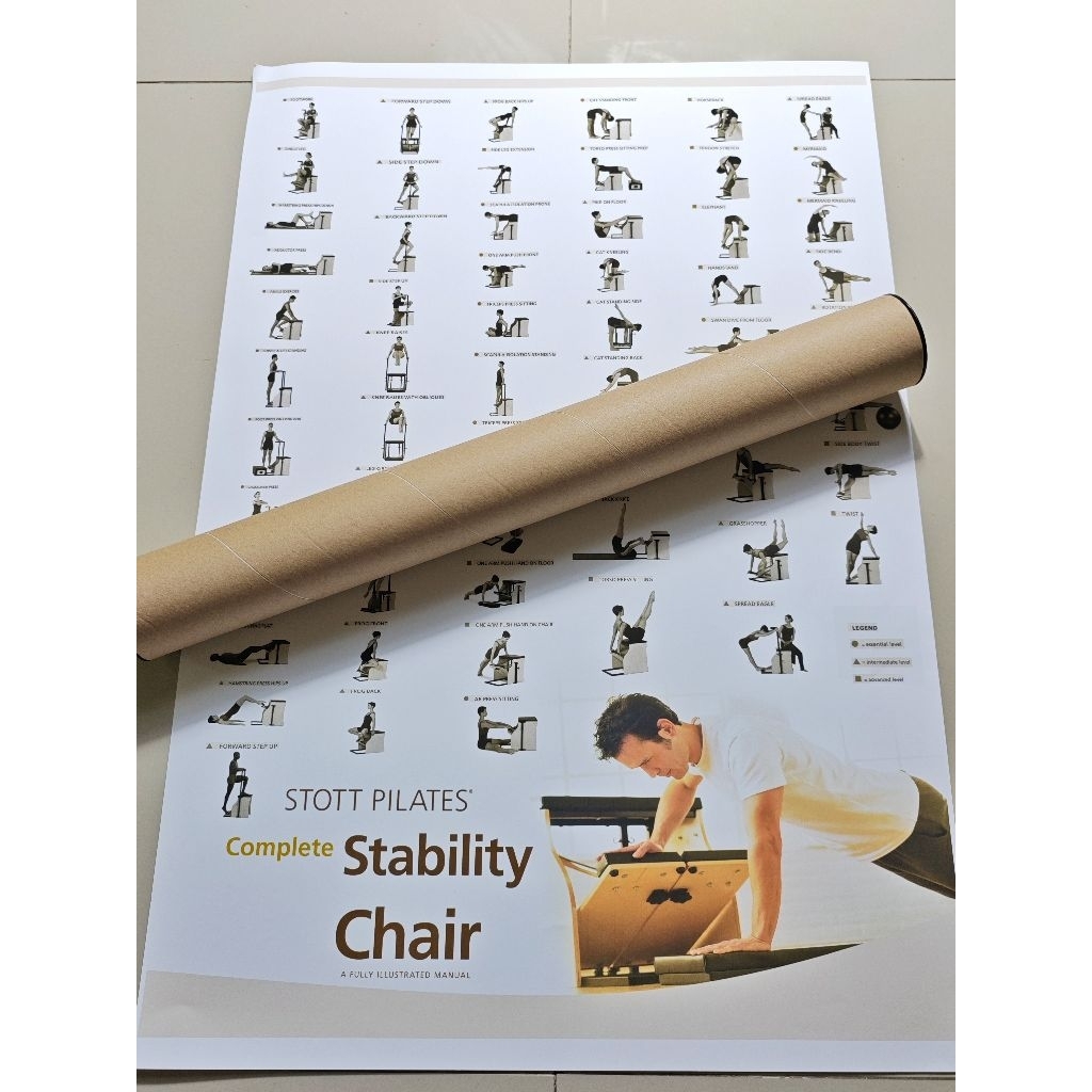 โปสเตอร์ Stott  Chair Pilates  แบบม้วนขนาด40*60ซม. #พิลาทีส #โยคะ