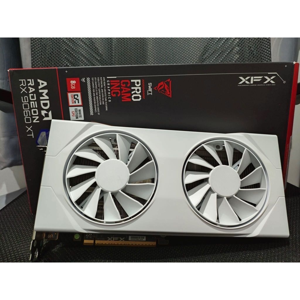 การ์ดจอมือ✌️ XFX RADEON RX 9060XT SWIFT WHITE OC - 8GB GDDR6 สภาพดี อายุการใช้งาน3เดือน