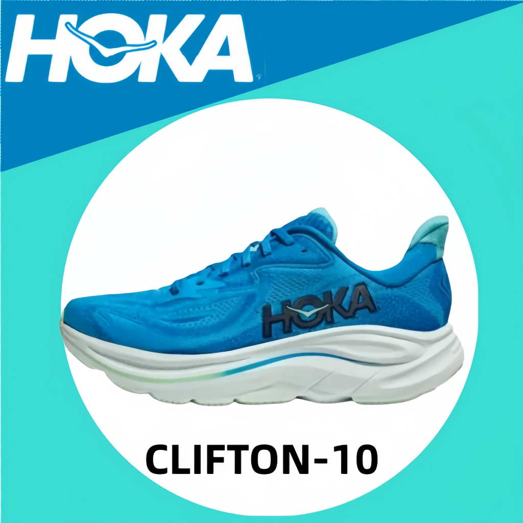🔥100 % เป็นของแท้ 🔥 HOKA ONE ONE CLIFTON 10  1162030-HSK Casual shoes Running shoes Sports shoes