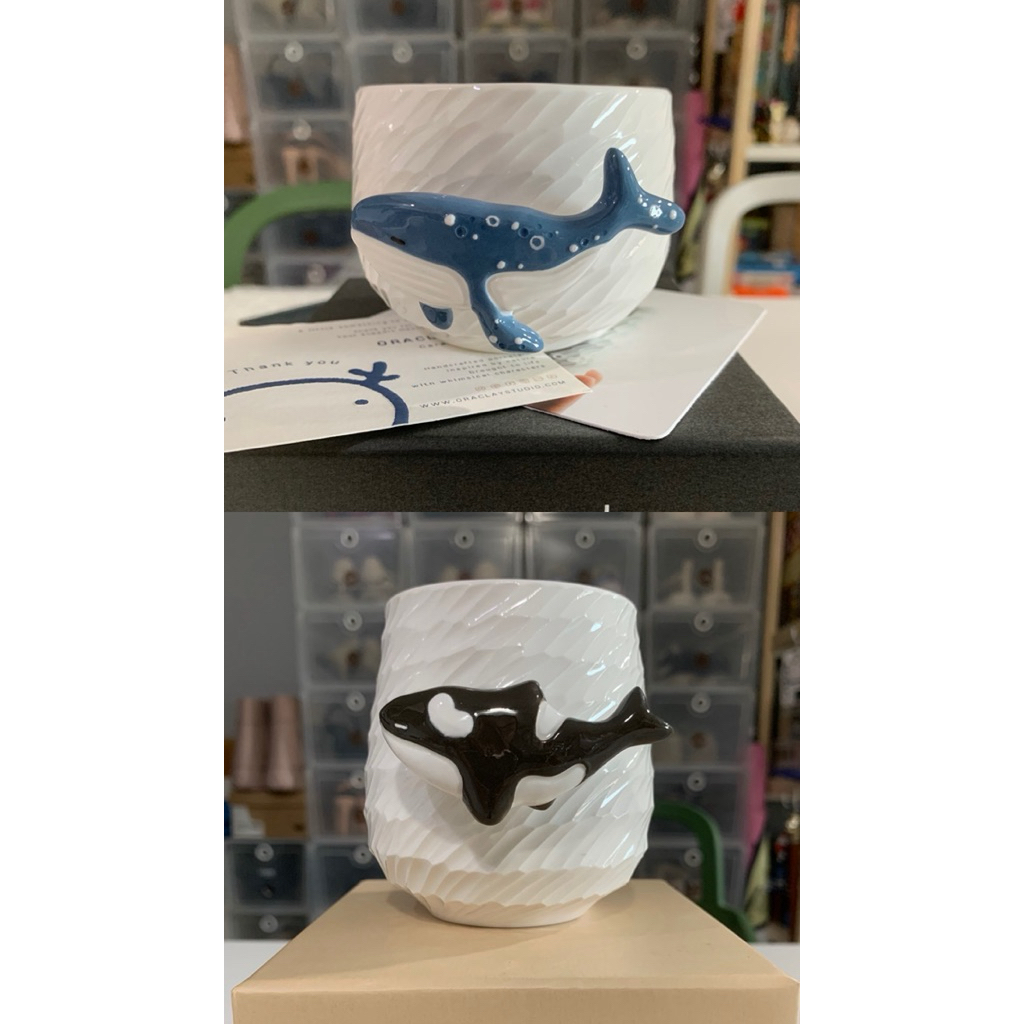 (พร้อมส่ง) - To The SEA (Another cup) แก้ว orca 300ml / วาฬ 200ml/300ml