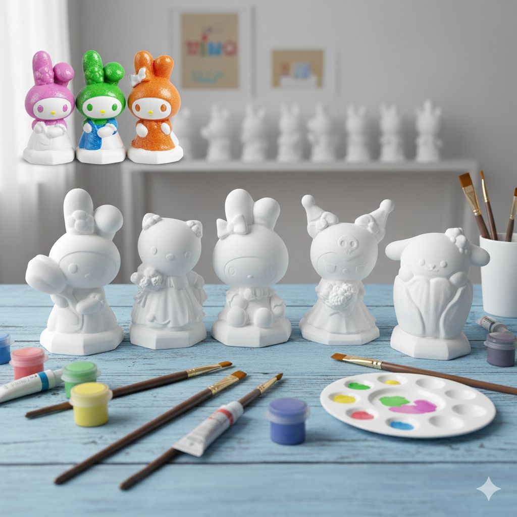 ตุ๊กตาระบายสี เสริมพัฒนาการ ตุ๊กตาปูนปลาสเตอร์ระบายสี