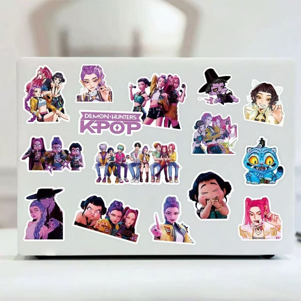 [ขายดี🔥ส่งไวจากนนท์] สติ๊กเกอร์ KPop Demon Hunters Soda Pop Huntrix | กันน้ำ ลอกติดซ้ำได้ | PVC Stic