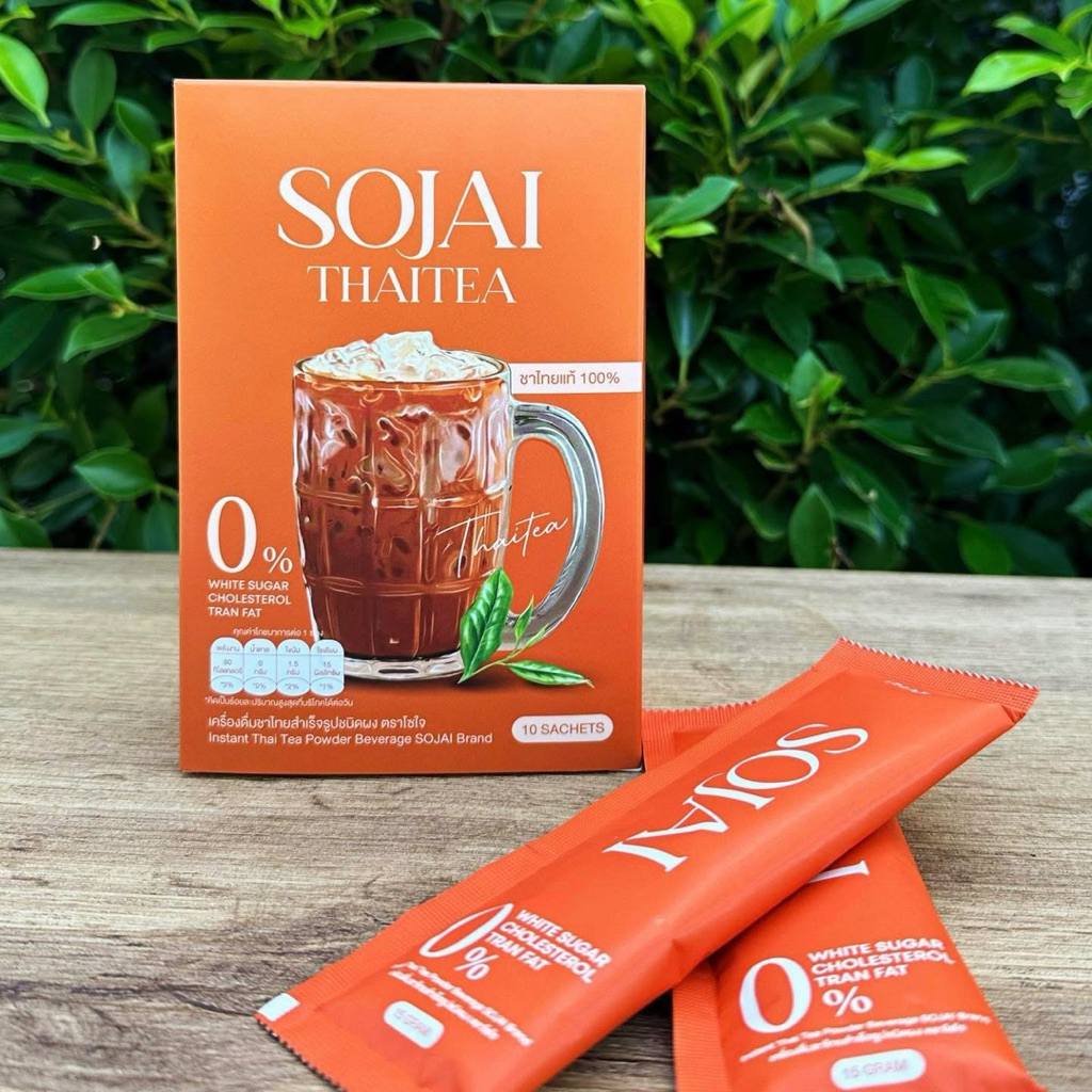 ผงชาไทย Sojai ชาไทยชงดื่ม 3in1 ชงง่ายอร่อยด้วย