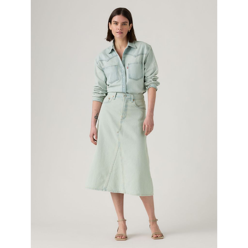 กระโปรง Levi's® Women's High-Rise A-Line Decon Skirt