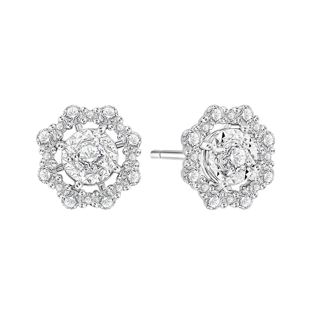 PRIMA ต่างหูเพชรน้ำ 99 ตัวเรือน 18K Impression Collection 105E1765-01