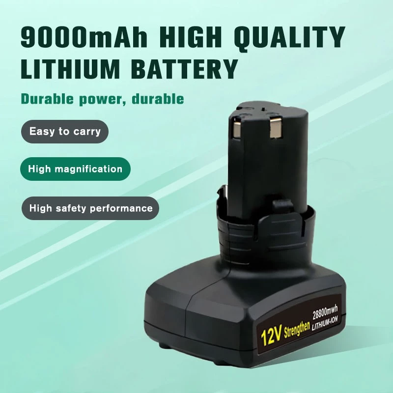 12V 9000MAH แบตเตอรี่เครื่องตัดหญ้า แบตเตอรี่ลิเธียมสำหรับเครื่องตัดหญ้าไฟฟ้าชาร์จเพียง 2 ชั่วโมงชาร์จอย่างรวดเร็วความทน